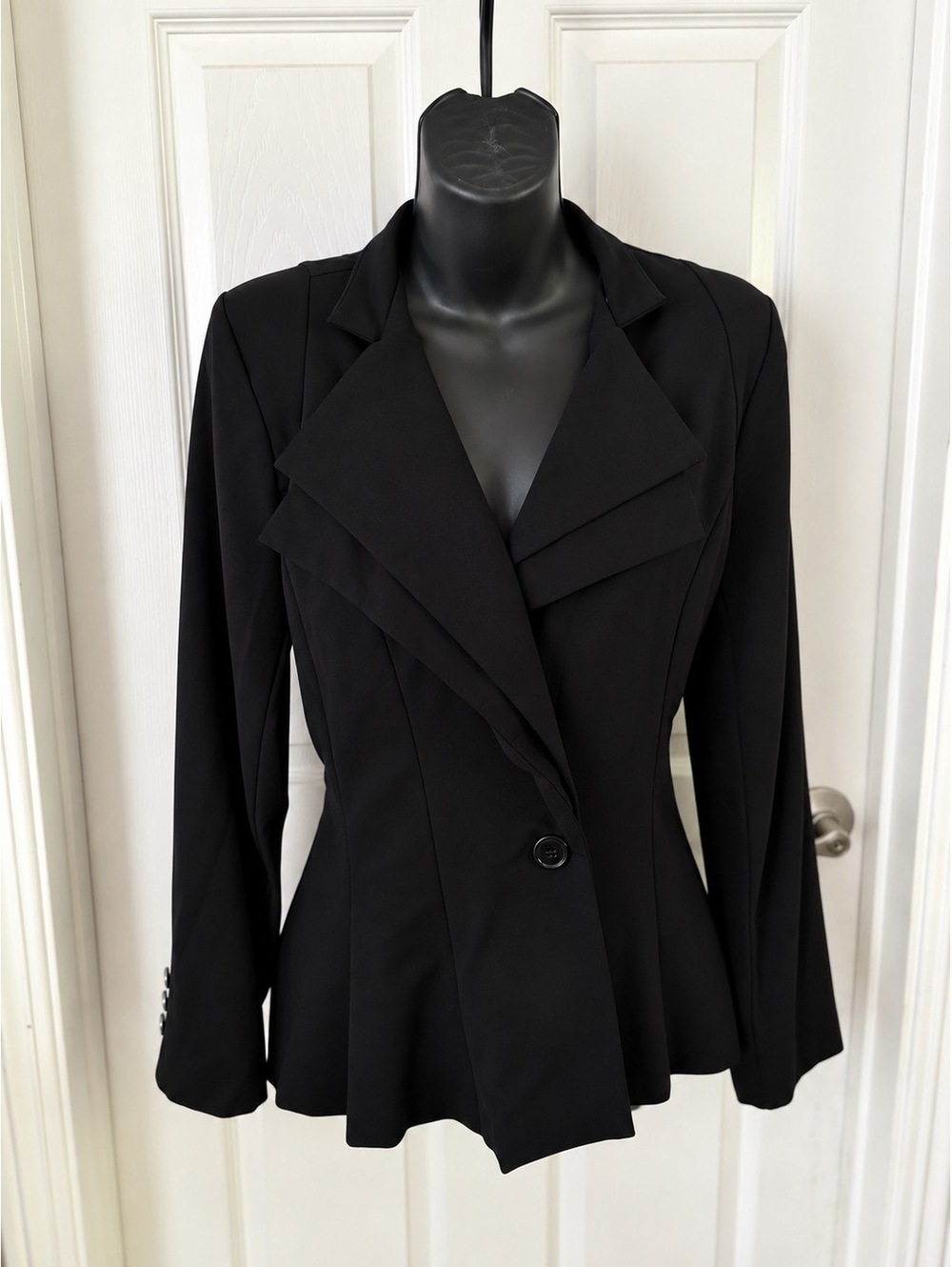 Hybrid and Company black peplum blazer size 2X made in USA NWT